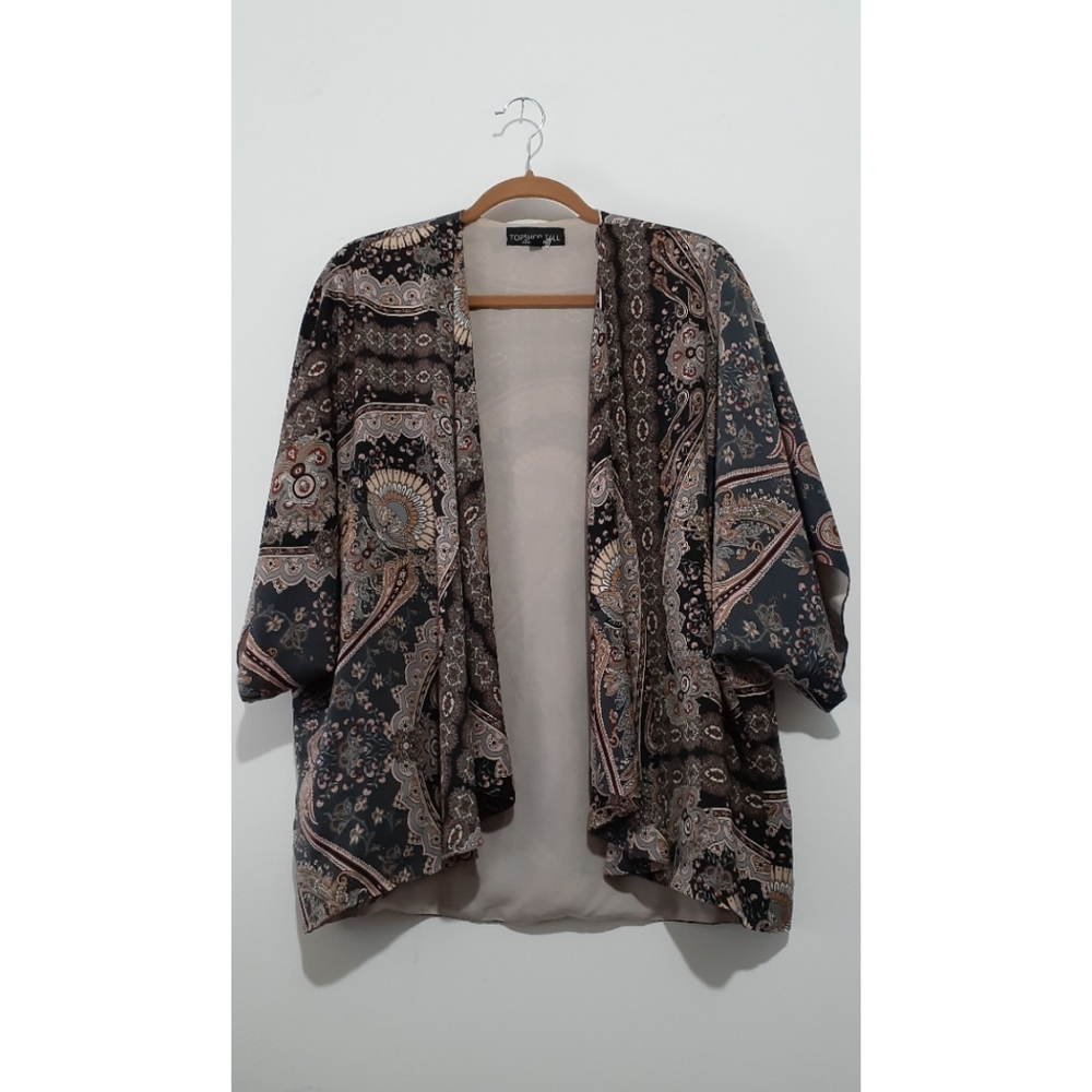 Topshop Tall  Boho Paisley Kimono